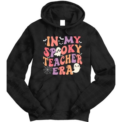 In My Spooky Teacher Era Ghost Halloween Retro Teachers Day Tie Dye Hoodie