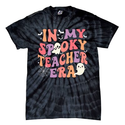 In My Spooky Teacher Era Ghost Halloween Retro Teachers Day Tie-Dye T-Shirt