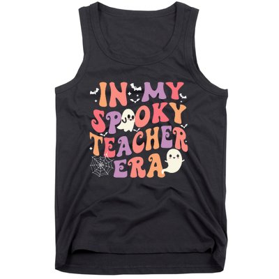 In My Spooky Teacher Era Ghost Halloween Retro Teachers Day Tank Top