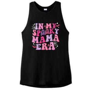 In My Spooky Mama Era Ghost Groovy Halloween Trick Or Treat Great Gift Ladies PosiCharge Tri-Blend Wicking Tank