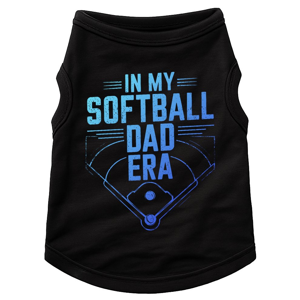 In My Softball Dad Era Softball Team Dad Softball Dads Gift Doggie Tank