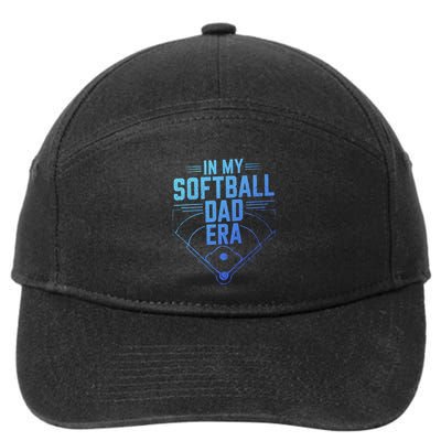 In My Softball Dad Era Softball Team Dad Softball Dads Gift 7-Panel Snapback Hat