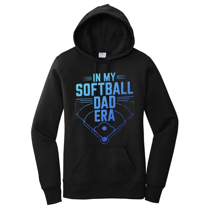 In My Softball Dad Era Softball Team Dad Softball Dads Gift Women's Pullover Hoodie