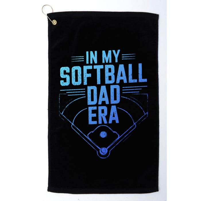 In My Softball Dad Era Softball Team Dad Softball Dads Gift Golf Towel