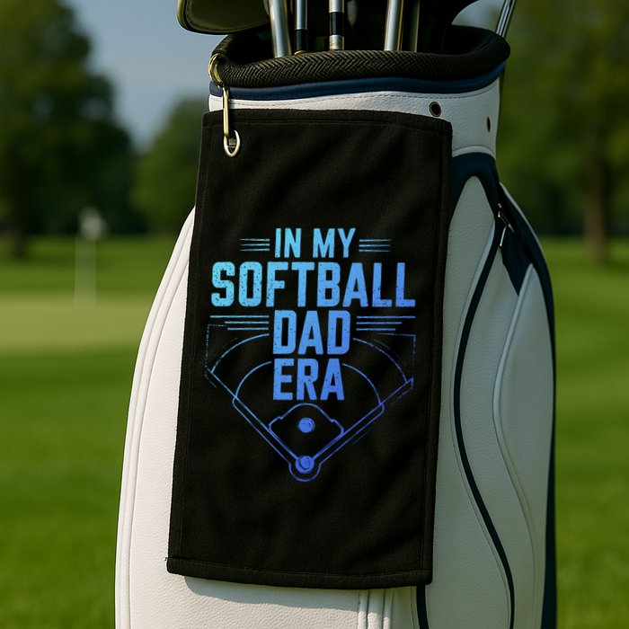In My Softball Dad Era Softball Team Dad Softball Dads Gift Golf Towel