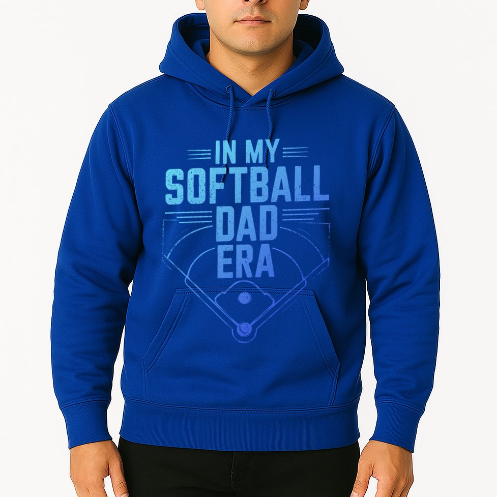 In My Softball Dad Era Softball Team Dad Softball Dads Gift Hoodie
