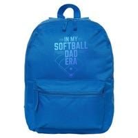 In My Softball Dad Era Softball Team Dad Softball Dads Gift 16 in Basic Backpack