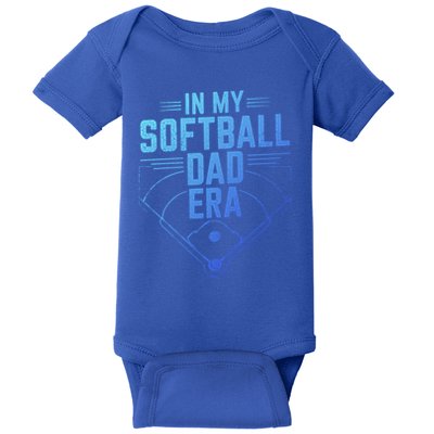In My Softball Dad Era Softball Team Dad Softball Dads Gift Baby Bodysuit