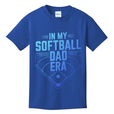 In My Softball Dad Era Softball Team Dad Softball Dads Gift Kids T-Shirt