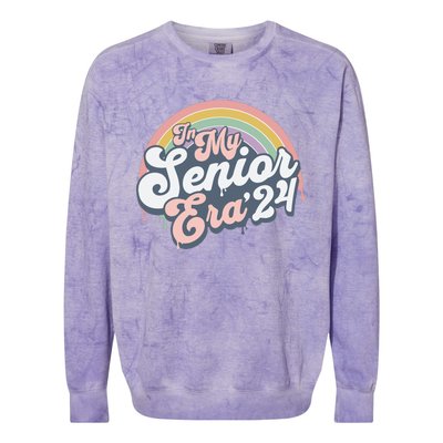 In My Senior Era Class Of 2024 Colorblast Crewneck Sweatshirt