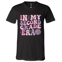 In My Second Grade Era Back To School Teacher V-Neck T-Shirt