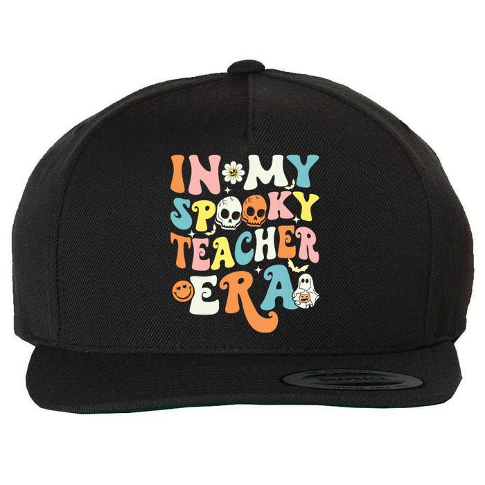 In My Spooky Teacher Era Retro Ghost Halloween Teachers Day Wool Snapback Cap