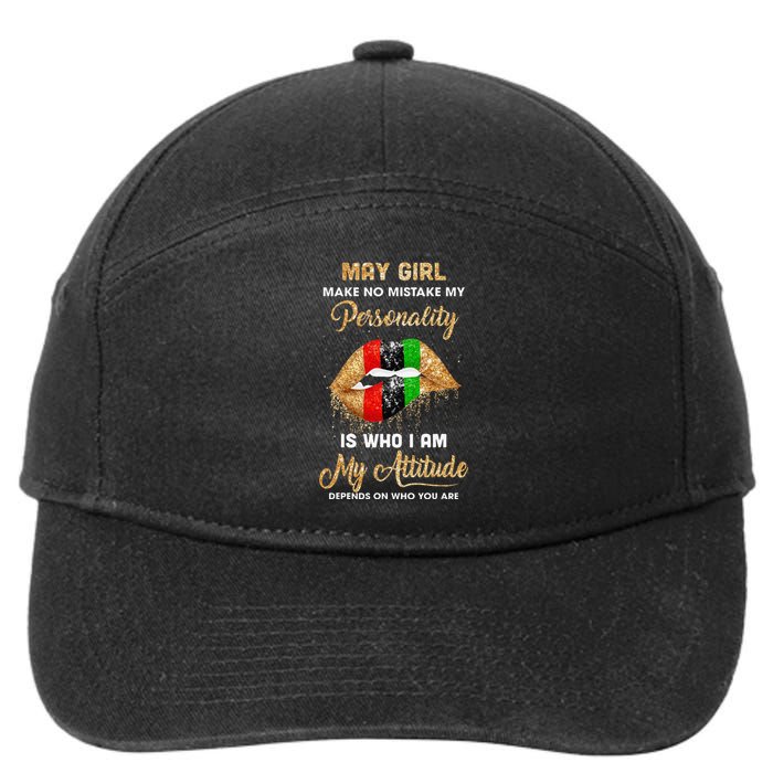 I'm May Sexy Lip Black Wo Gemini Birthday Gift 7-Panel Snapback Hat