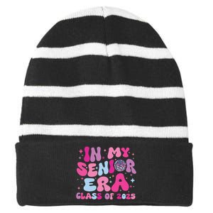 In My Senior Era Class Of 2025 Senior 2025 Striped Beanie with Solid Band