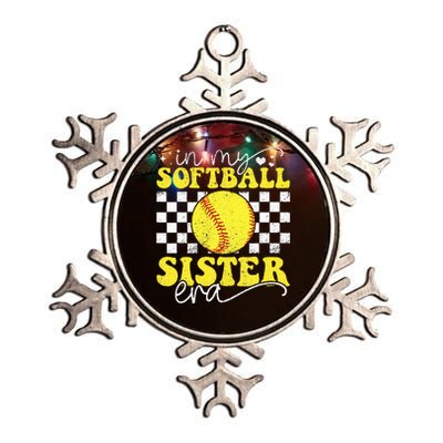 In My Softball Sister Era Metallic Star Ornament