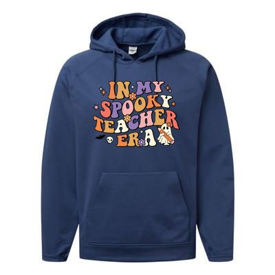 In My Spooky Teacher Era Retro Teacher Halloween Costume Gift Performance Fleece Hoodie