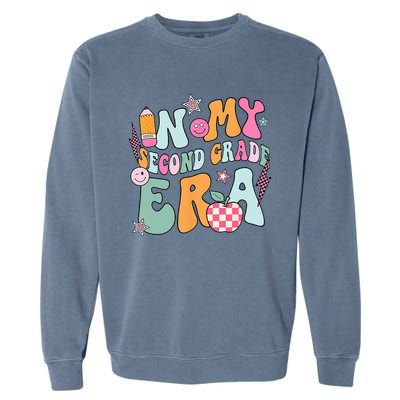 In My Second Grade Era Back To School Retro Groovy 2nd Grade Garment-Dyed Sweatshirt