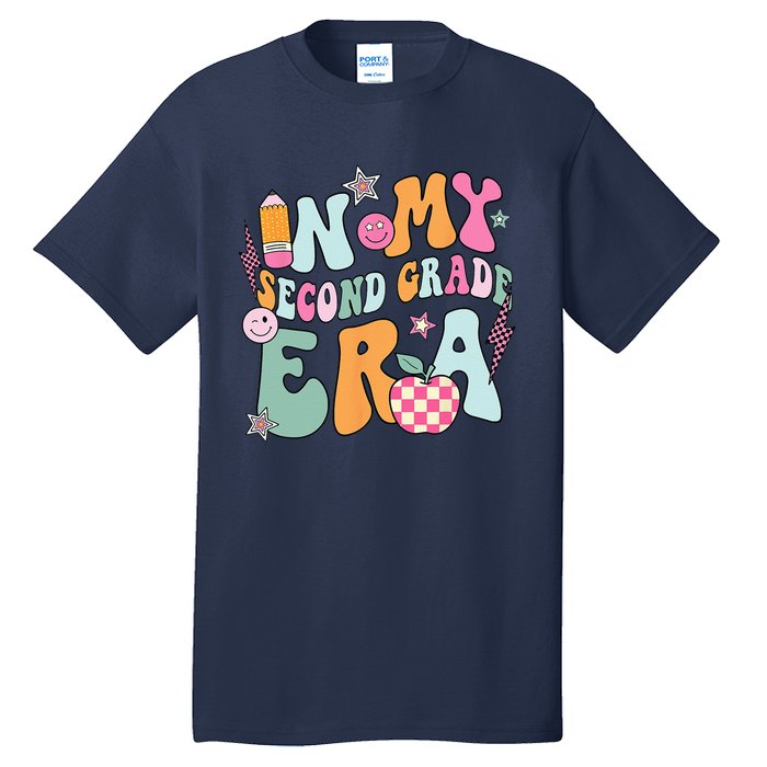 In My Second Grade Era Back To School Retro Groovy 2nd Grade Tall T-Shirt