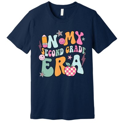 In My Second Grade Era Back To School Retro Groovy 2nd Grade Premium T-Shirt