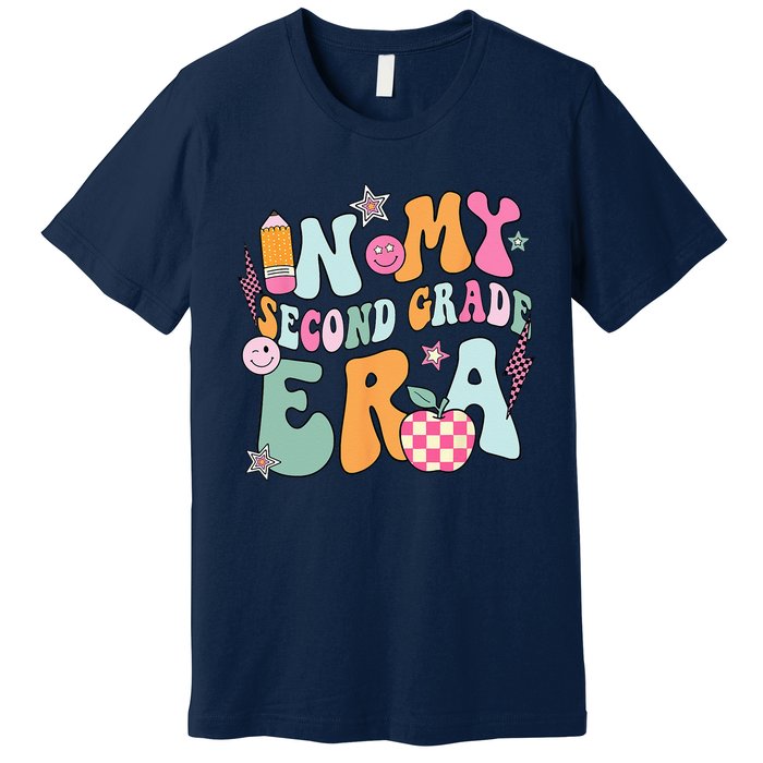 In My Second Grade Era Back To School Retro Groovy 2nd Grade Premium T-Shirt