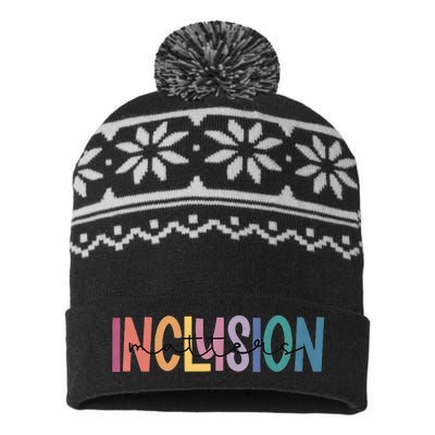 Inclusion Matters Special Education Autism Awareness USA-Made Snowflake Beanie