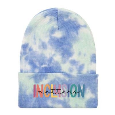 Inclusion Matters Special Education Autism Awareness Tie Dye 12in Knit Beanie