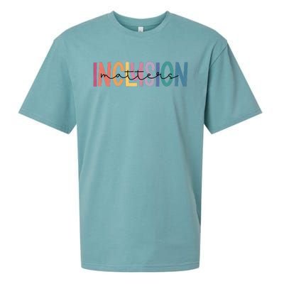 Inclusion Matters Special Education Autism Awareness Sueded Cloud Jersey T-Shirt