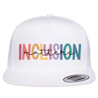 Inclusion Matters Special Education Autism Awareness Flat Bill Trucker Hat