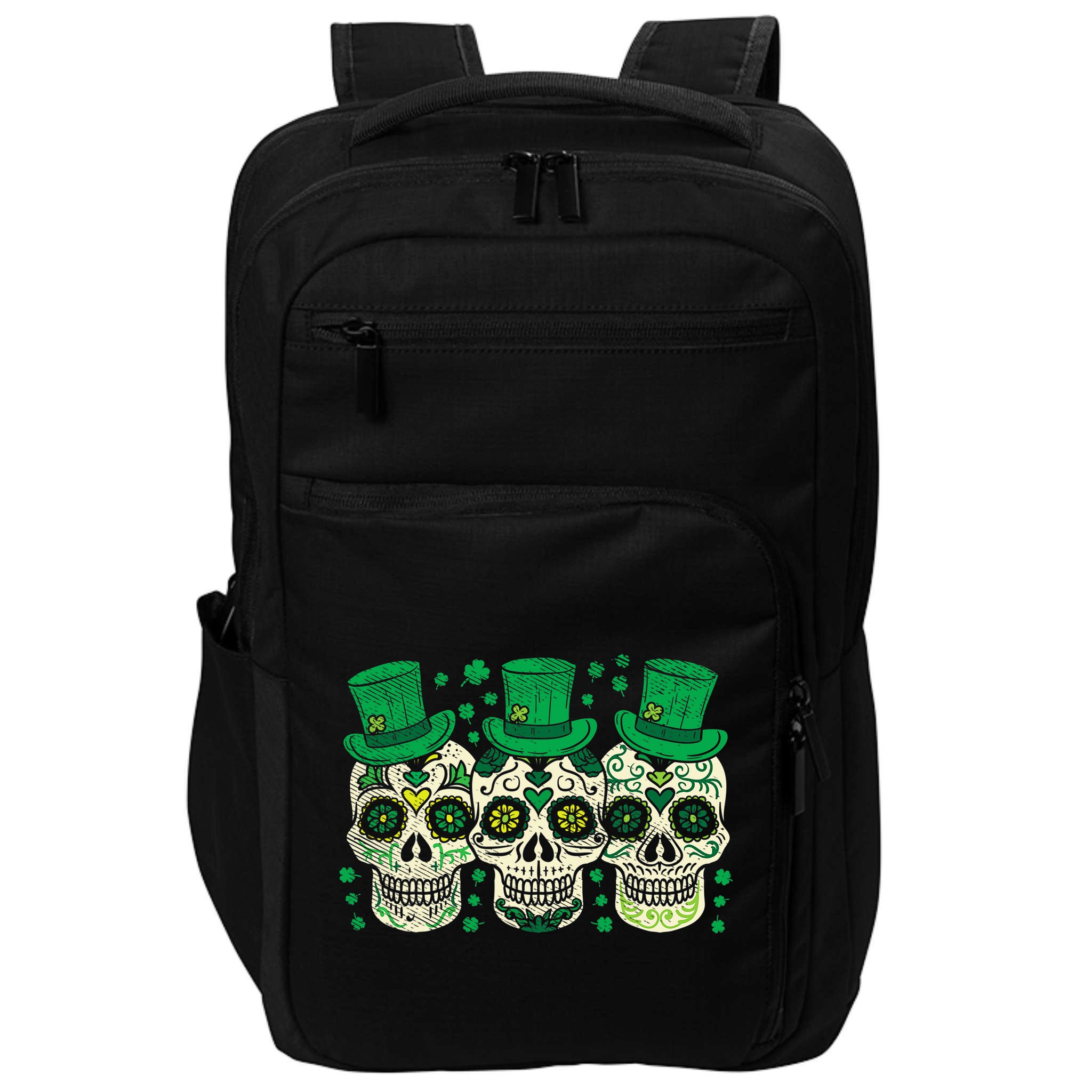 Irish Mexican Sugar Skull Leprechauns Cool St Patricks Day Impact Tech Backpack