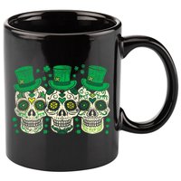 Irish Mexican Sugar Skull Leprechauns Cool St Patricks Day 11oz C Handle Ceramic Mug
