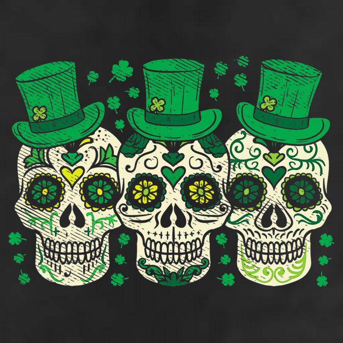 Irish Mexican Sugar Skull Leprechauns Cool St Patricks Day 11oz C Handle Ceramic Mug
