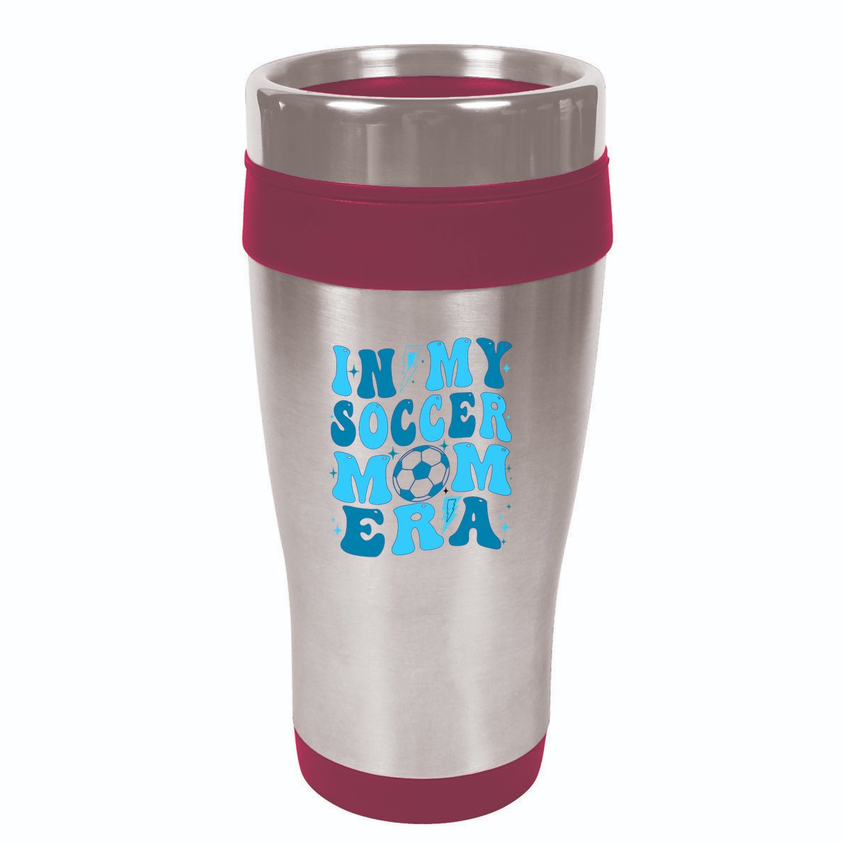 In My Soccer Mom Era (On Back) 16oz Travel Tumbler