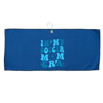 In My Soccer Mom Era (On Back) Large Microfiber Waffle Golf Towel