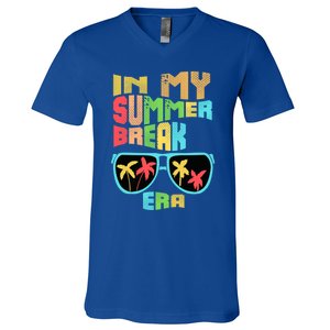 In My Summer Break Era School Off For Summer End Of School Gift V-Neck T-Shirt