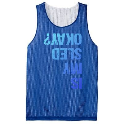 Is My Sled Okay? Funny Snowmobile Sleigh Riding Joke Gift Meaningful Gift Mesh Reversible Basketball Jersey Tank