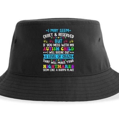 I May Seem Quiet Reserved Autism Warriors Parents Autistic Sustainable Bucket Hat