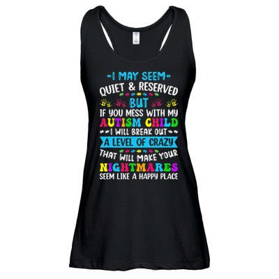 I May Seem Quiet Reserved Autism Warriors Parents Autistic Ladies Essential Flowy Tank