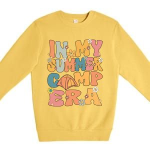 In My Summer Camp Era Retro Groovy Summer Camp Camping Funny Funny Gift Premium Crewneck Sweatshirt