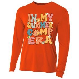 In My Summer Camp Era Retro Groovy Summer Camp Camping Funny Funny Gift Cooling Performance Long Sleeve Crew