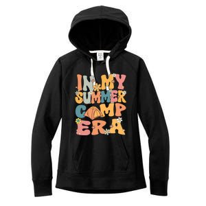 In My Summer Camp Era Retro Groovy Summer Camp Camping Funny Funny Gift Women's Fleece Hoodie