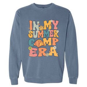 In My Summer Camp Era Retro Groovy Summer Camp Camping Funny Funny Gift Garment-Dyed Sweatshirt