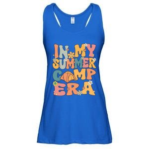 In My Summer Camp Era Retro Groovy Summer Camp Camping Funny Funny Gift Ladies Essential Flowy Tank