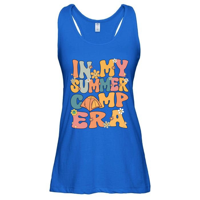 In My Summer Camp Era Retro Groovy Summer Camp Camping Funny Funny Gift Ladies Essential Flowy Tank