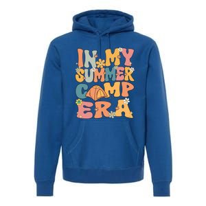 In My Summer Camp Era Retro Groovy Summer Camp Camping Funny Funny Gift Premium Hoodie