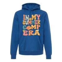 In My Summer Camp Era Retro Groovy Summer Camp Camping Funny Funny Gift Premium Hoodie