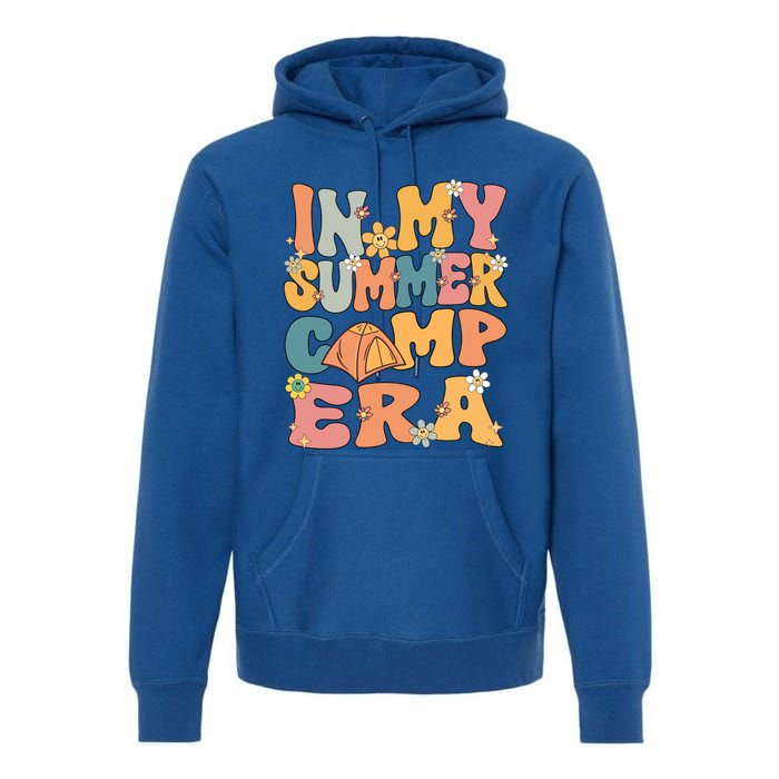 In My Summer Camp Era Retro Groovy Summer Camp Camping Funny Funny Gift Premium Hoodie