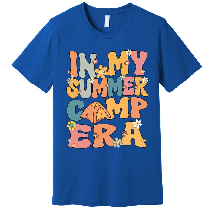 In My Summer Camp Era Retro Groovy Summer Camp Camping Funny Funny Gift Premium T-Shirt