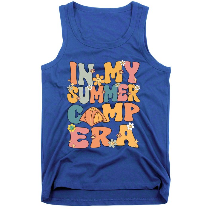 In My Summer Camp Era Retro Groovy Summer Camp Camping Funny Funny Gift Tank Top