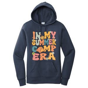 In My Summer Camp Era Retro Groovy Summer Camp Camping Funny Funny Gift Women's Pullover Hoodie