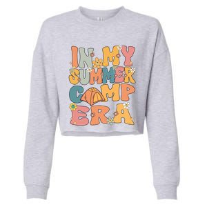 In My Summer Camp Era Retro Groovy Summer Camp Camping Funny Funny Gift Cropped Pullover Crew